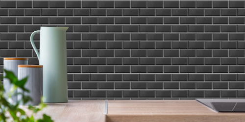 Carreaux de métro noir