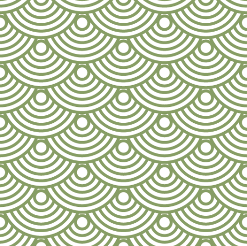 Motif Seigaiha Vert Végétal