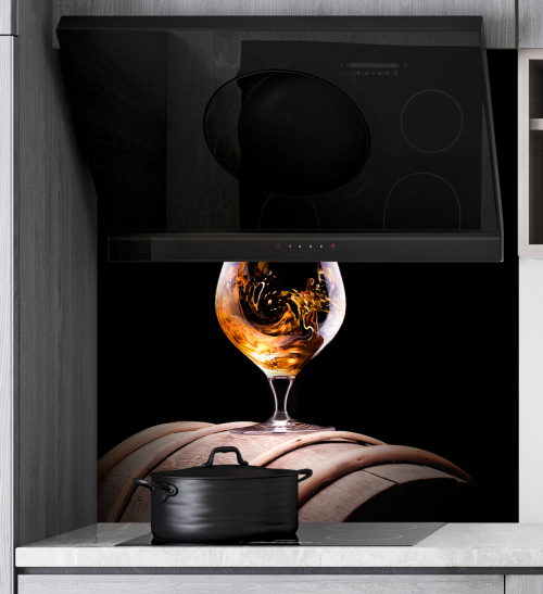 Verre de Cognac sur Tonneau