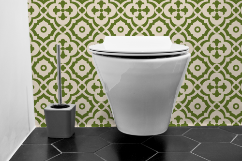 Motif Carreaux de Ciment Taupe