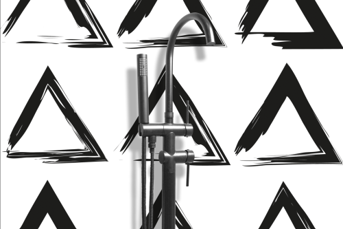 Motif Triangle Moderne Noir & Blanc