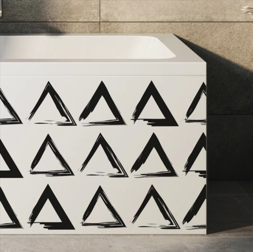 Motif Triangle Moderne Noir & Blanc