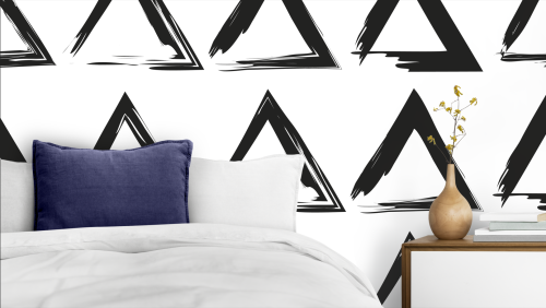 Motif Triangle Moderne Noir & Blanc
